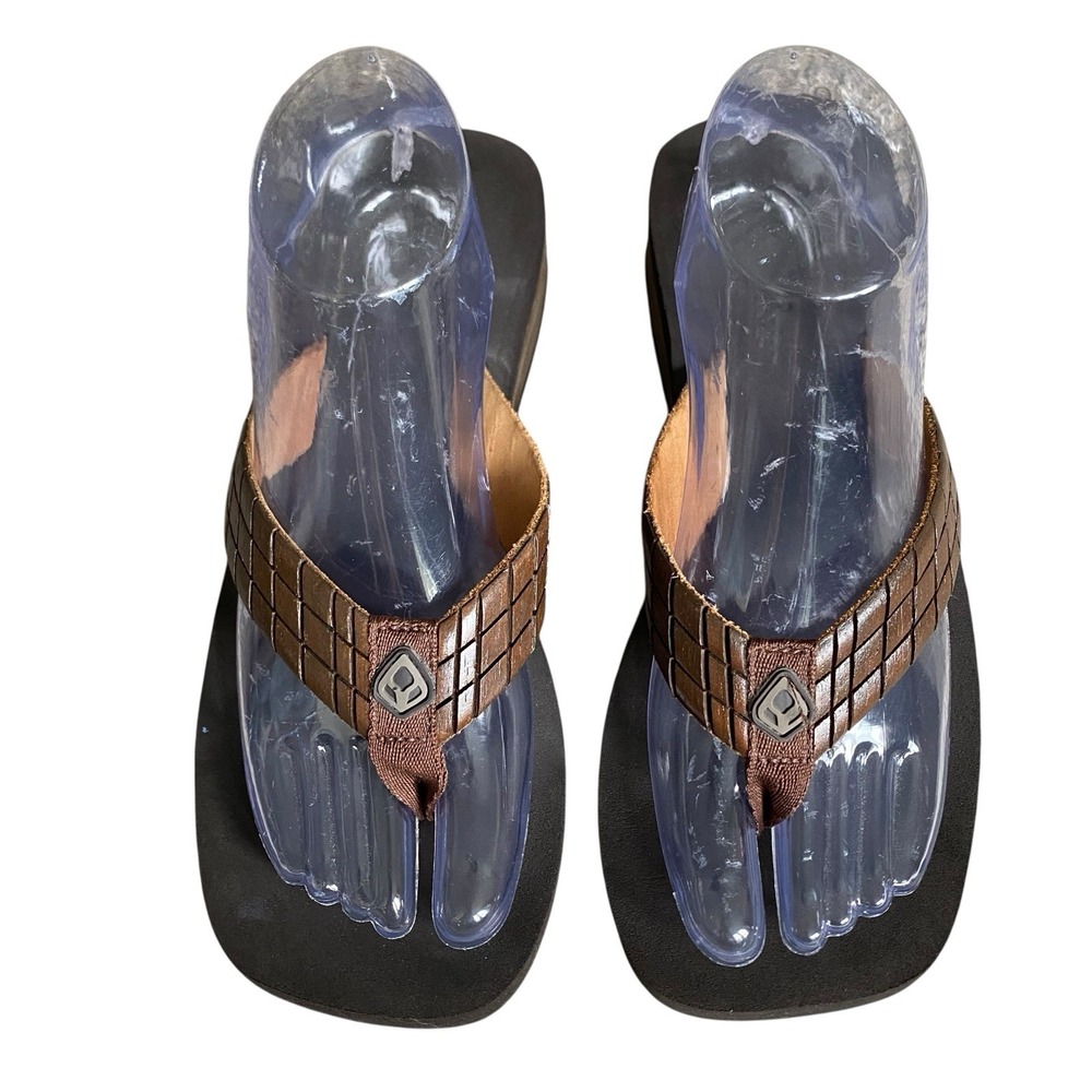 Reef Platform Thong Sandals Women 10 Brown Flip Flops Summer Beach Casual Y2K - Picture 4 of 8